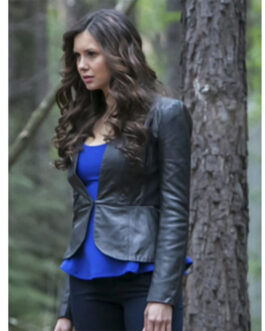 The Vampire Diaries S04 Nina Dobrev Leather Blazer