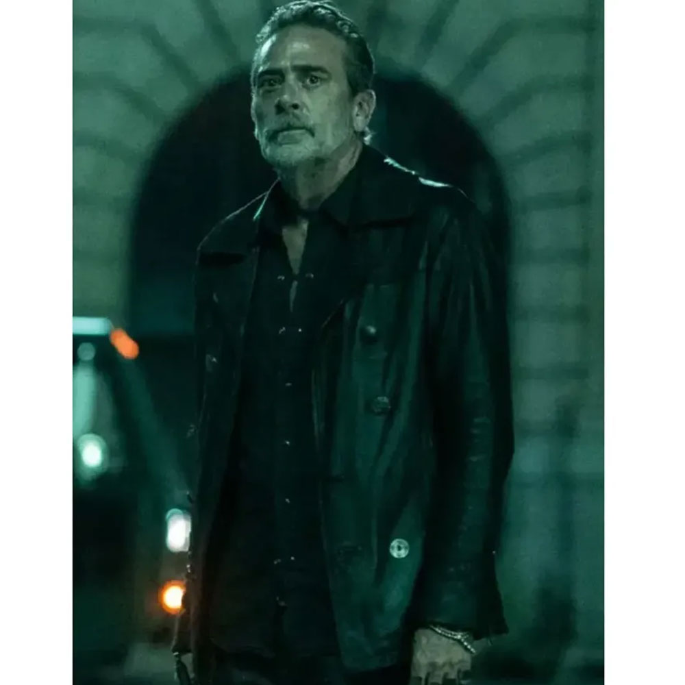 Negan The Walking Dead City Leather Peacoat - Image 9
