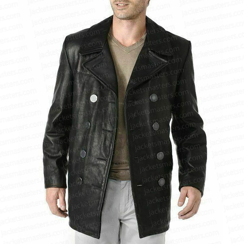 Negan The Walking Dead City Leather Peacoat - Image 3