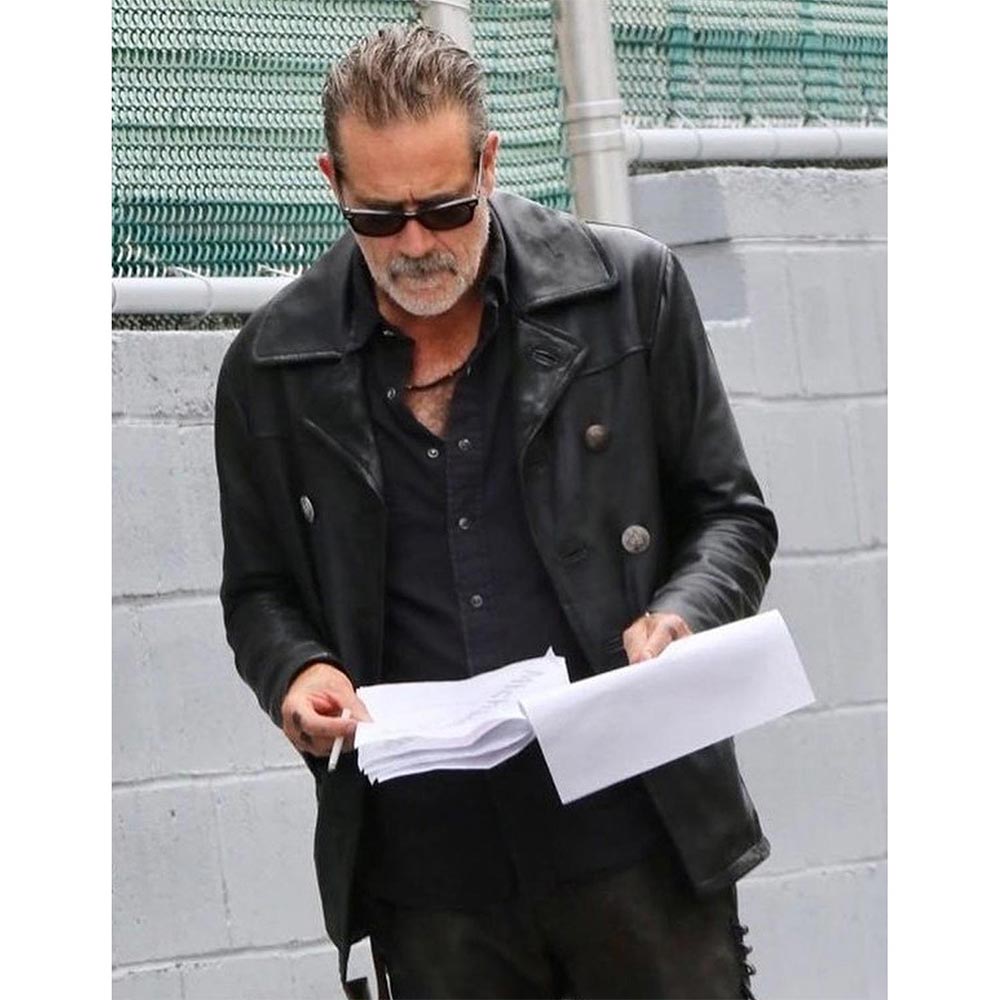 Negan The Walking Dead City Leather Peacoat - Image 10