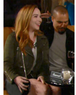 The Young and the Restless Camryn Grimes Suede Green Jacket