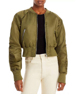 Camille Hyde All American Homecoming Bomber Green Jacket