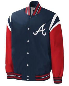 Atlanta Braves Title Holder Varsity Navy and Red Jacket