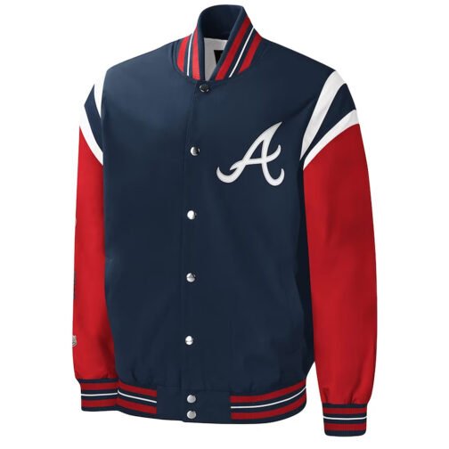 Atlanta Braves Title Holder Varsity Navy and Red Jacket