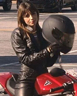 Elizabeth Cappuccino Tom Swift Black Cropped Leather Jacket