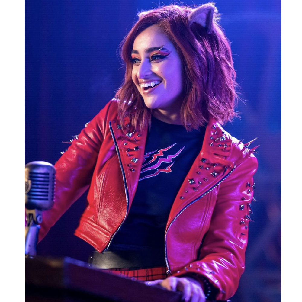 Salena Qureshi Monster High 2 Red Leather Jacket - Image 5