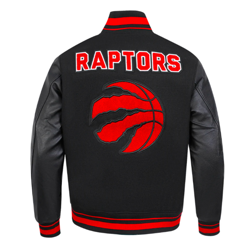 Retro Toronto Raptors Classic Rib Varsity Jacket - Image 4