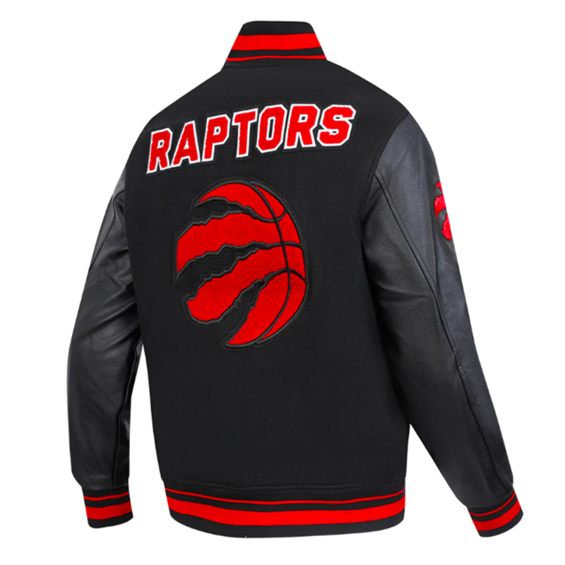 Retro Toronto Raptors Classic Rib Varsity Jacket - Image 8