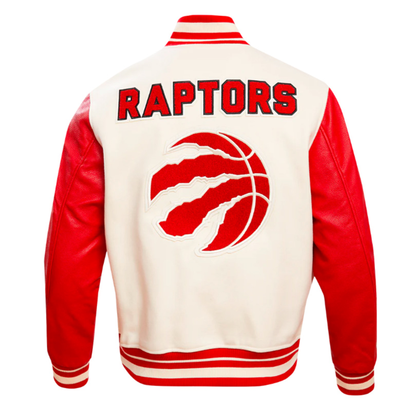 Retro Toronto Raptors Classic Rib Varsity Jacket - Image 3