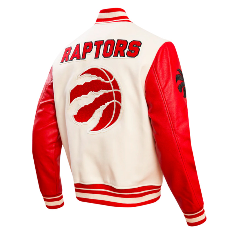 Retro Toronto Raptors Classic Rib Varsity Jacket - Image 7