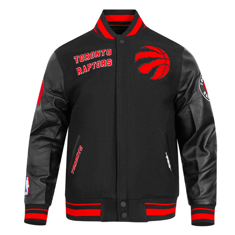 Retro Toronto Raptors Classic Rib Varsity Jacket - Image 2