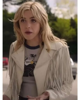 Totally Killer Kiernan Shipka Fringed Jacket