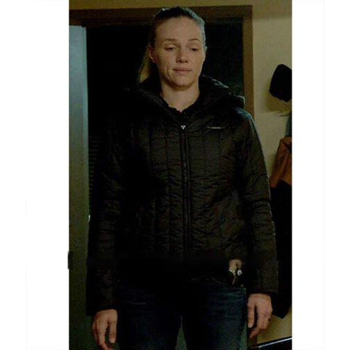 Chicago P.D. S10 Tracy Spiridakos Quilted Hooded Jacket - Image 8