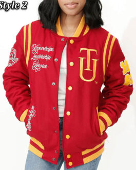 Tuskegee University Red Varsity Wool Jacket