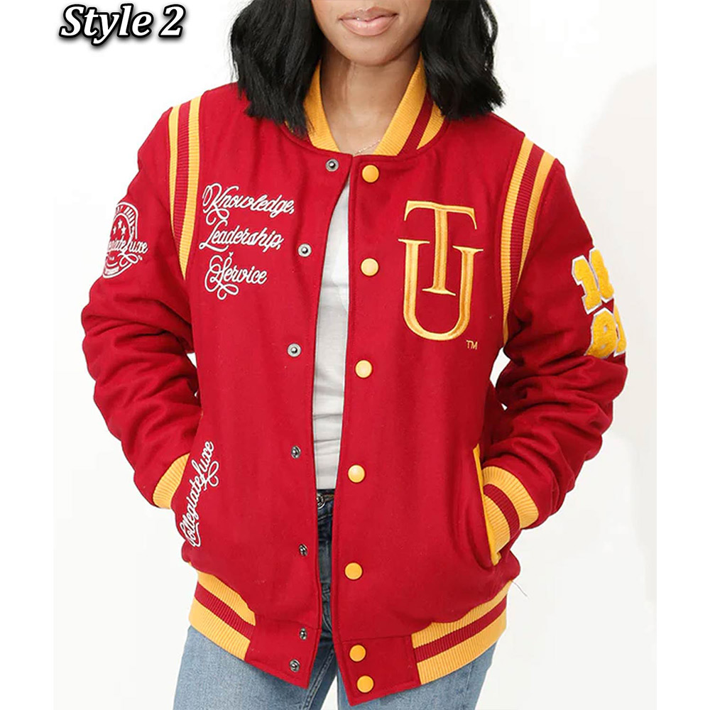 Tuskegee University Red Varsity Wool Jacket - Image 2
