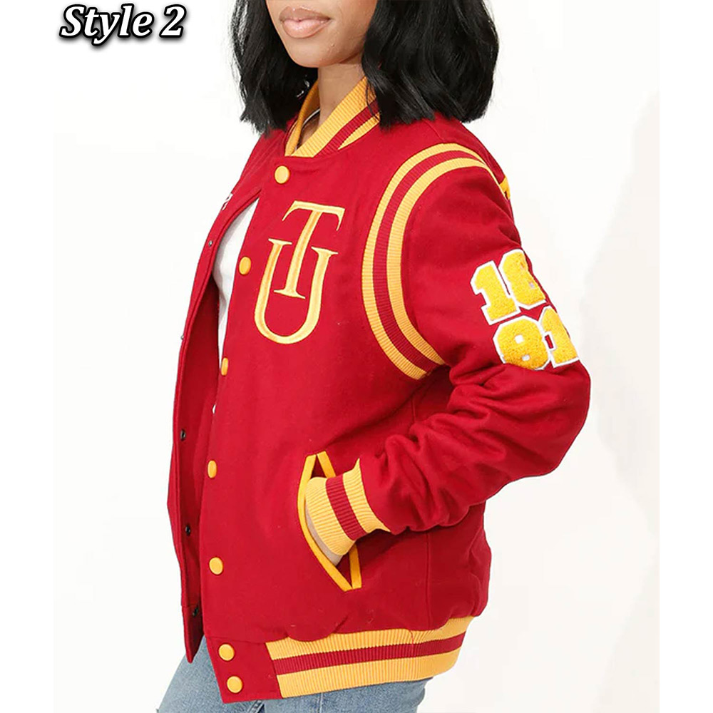 Tuskegee University Red Varsity Wool Jacket - Image 4