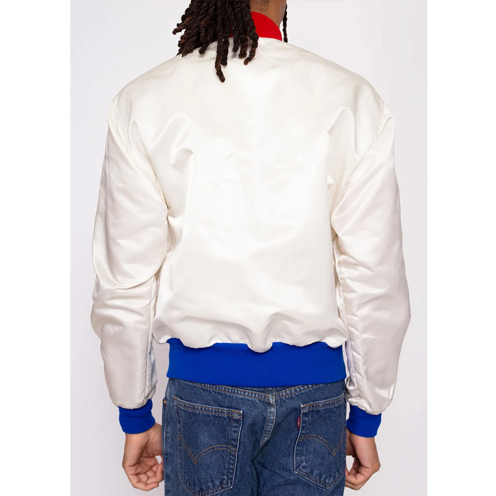 USA 80’s White Satin Jacket - Image 2
