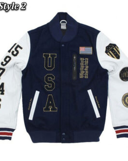 USA Dream Team Destroyed Varsity Jacket