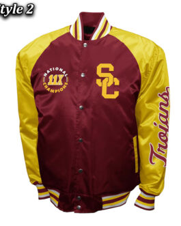 USC Trojans The Game Cardinal Satin Jacket