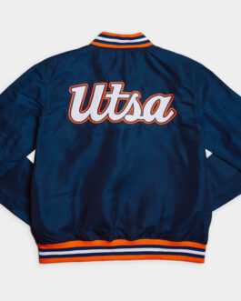 UTSA Roadrunners Script Navy Bomber Jacket