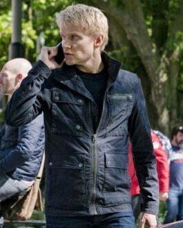 Marc Warren Van Der Valk Biker Blue Jacket