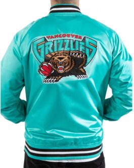 Bomber Vancouver Grizzlies Aqua Green Jacket