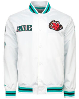 Vancouver Grizzlies City Collection White Varsity Satin Jacket