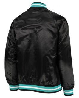 Vancouver Grizzlies Hardwood Classics Black Full-Snap Jacket