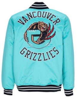Vancouver Grizzlies Heavyweight Aqua Satin Jacket