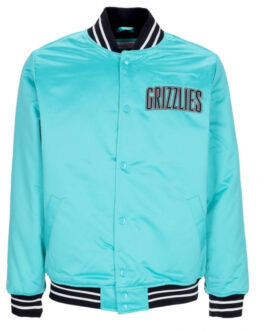 Vancouver Grizzlies Heavyweight Aqua Satin Jacket