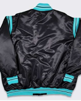 Vancouver Grizzlies Teddy Black Varsity Satin Jacket