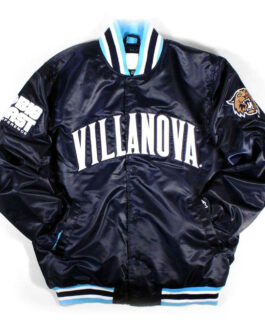 Villanova Wildcats Navy Satin Jacket