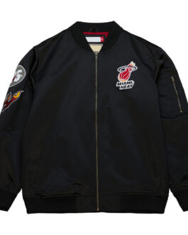 Miami Heat Vintage Logo Lightweight Satin Jacket