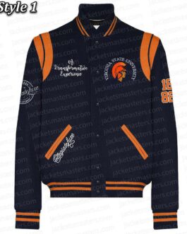 Virginia State Black Varsity Wool Jacket