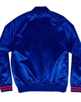 Washington Bullets Blue Lightweight Satin Jacket