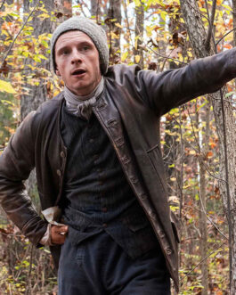 Jamie Bell Turn Washington’s Spies Brown Leather Jacket