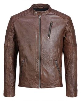 Caleb Nichols Westworld S04 Brown Leather Jacket