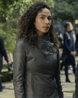 C Westworld Season 4 Gray Motorcycle Leather Jacket