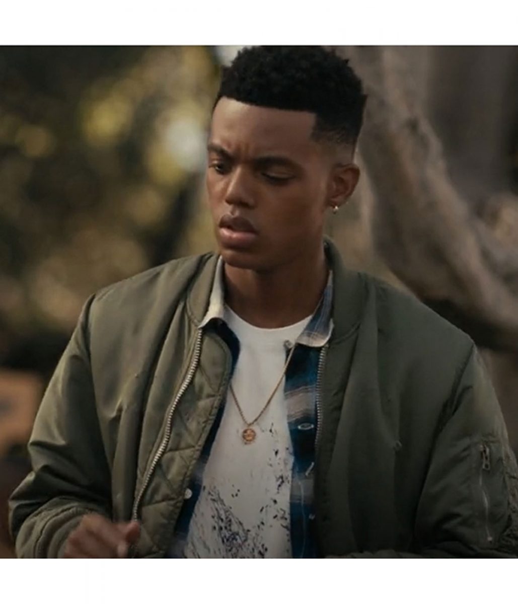 Jabari Banks Bel-Air Bomber Green Jacket - Image 4