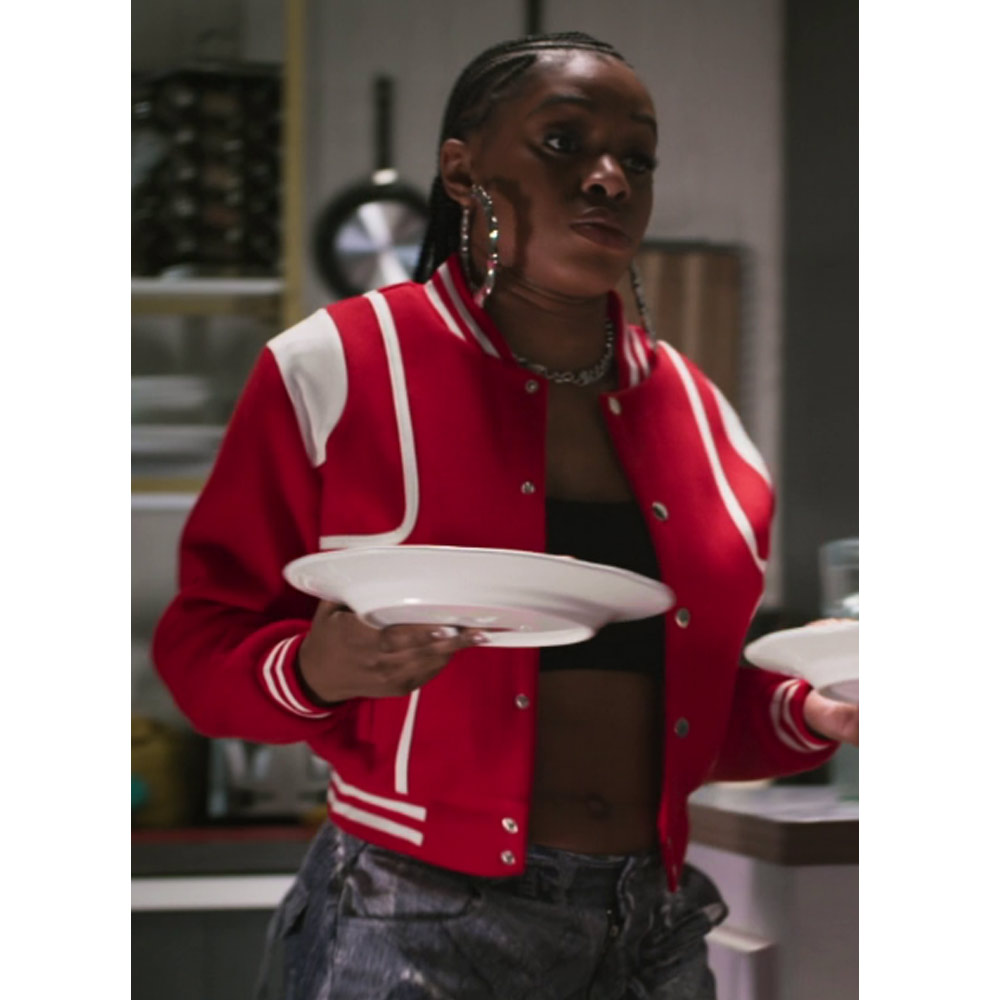 Kold X Windy Nijah Brenea Cropped Varsity Jacket - Image 2