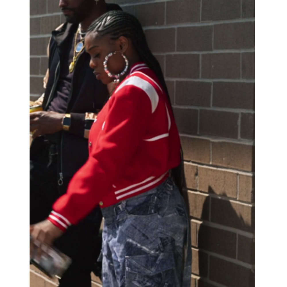 Kold X Windy Nijah Brenea Cropped Varsity Jacket - Image 6