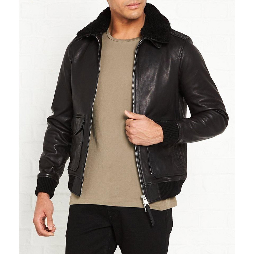 Winter House Carl Radke Aviator Black Leather Jacket - Image 3