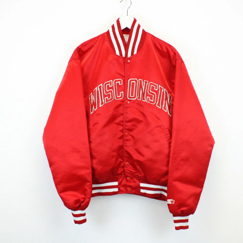 90’s Wisconsin Badgers Red Jacket