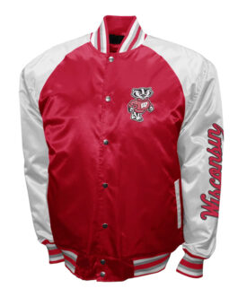 Wisconsin Badgers The Game Red Satin Jacket