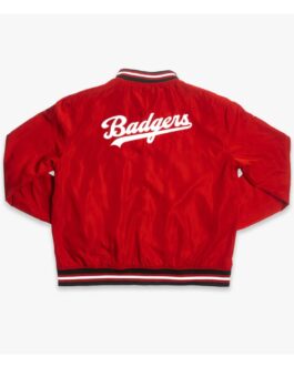 Wisconsin Badgers Vintage Script Red Bomber Jacket