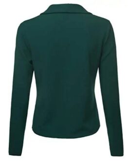 Women’s Open Front Hunter Green Wool Jacket