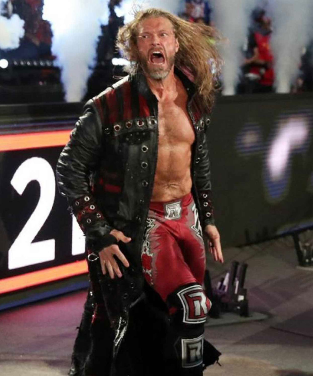 Edge Royal Rumble Leather Coat - Image 8