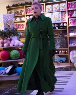 Florence Pugh Hawkeye Green Wool Coat