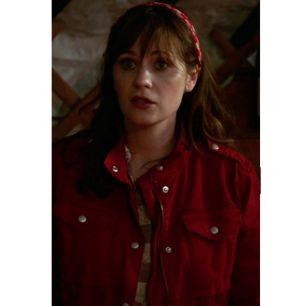 New Girl S06 Zooey Deschanel Red Jacket - Image 5