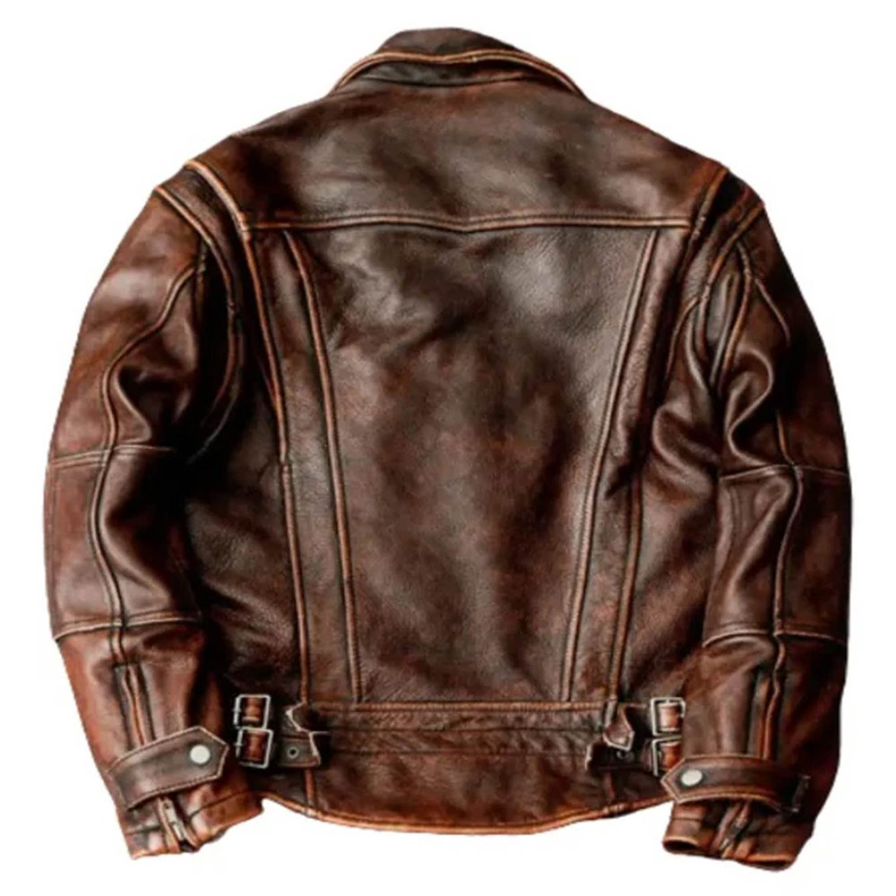 Adventure Bound Brown Leather Jacket - Image 2